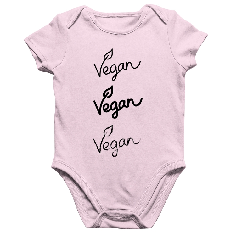 Body Bebê Algodão Vegan - Rosa Bebê
