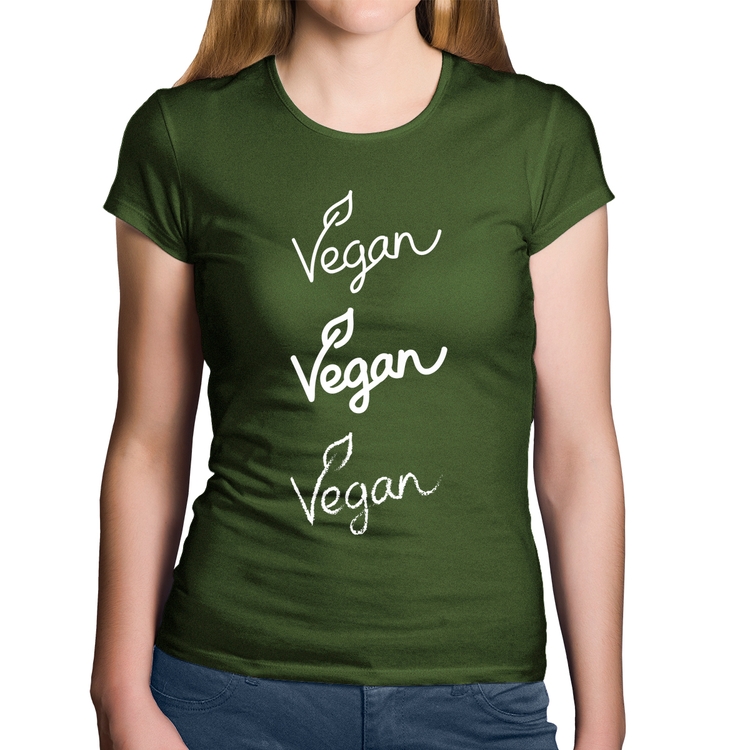 Baby Look Algodão Vegan - Musgo