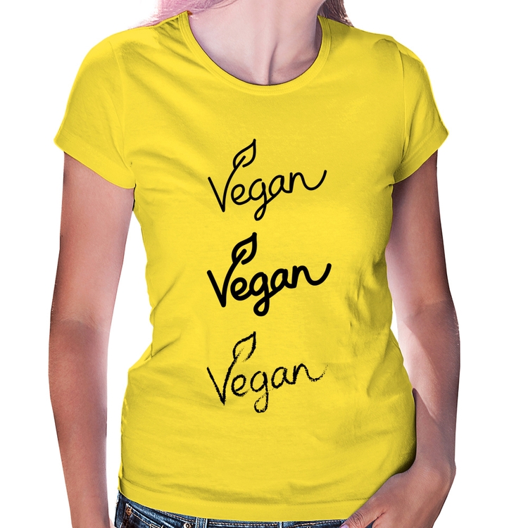 Baby Look Vegan - Amarela