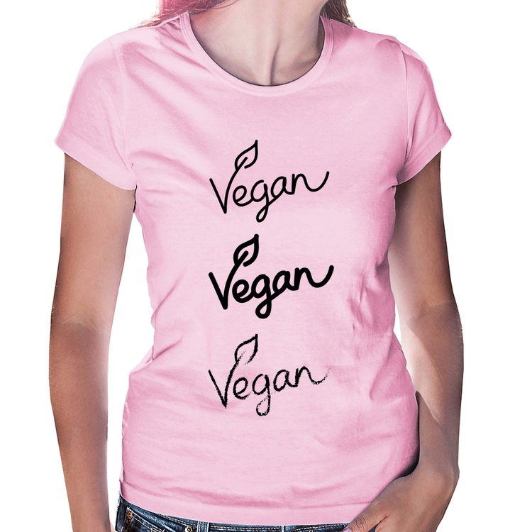 Baby Look Vegan - Rosa Bebê