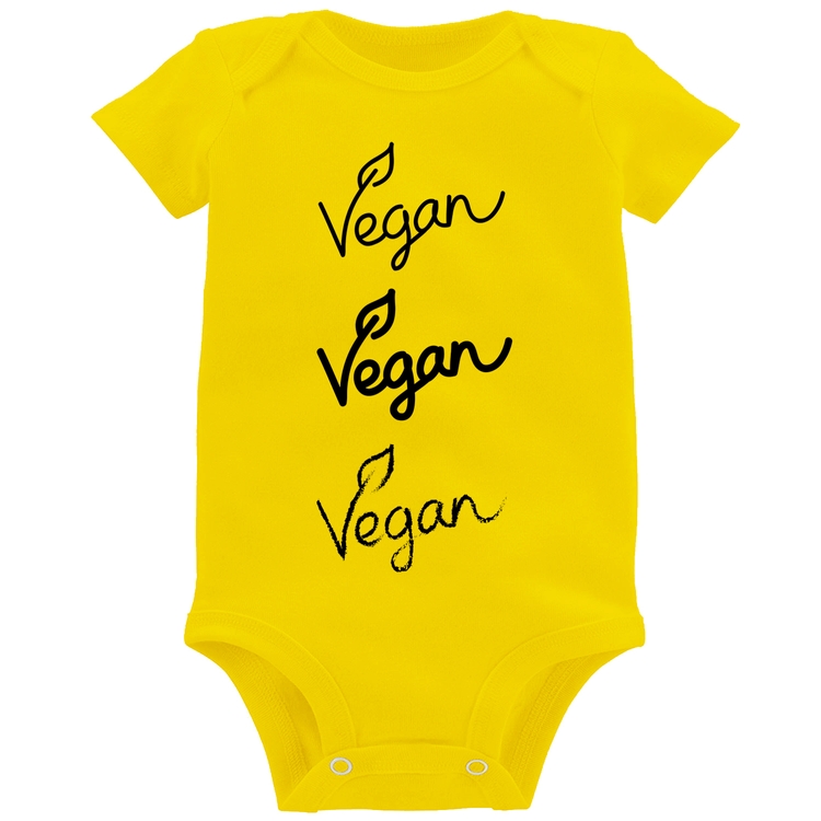 Body Bebê Vegan - Amarelo