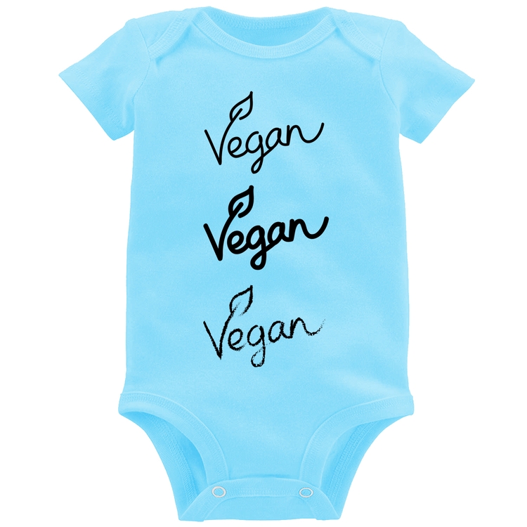 Body Bebê Vegan - Azul Bebê