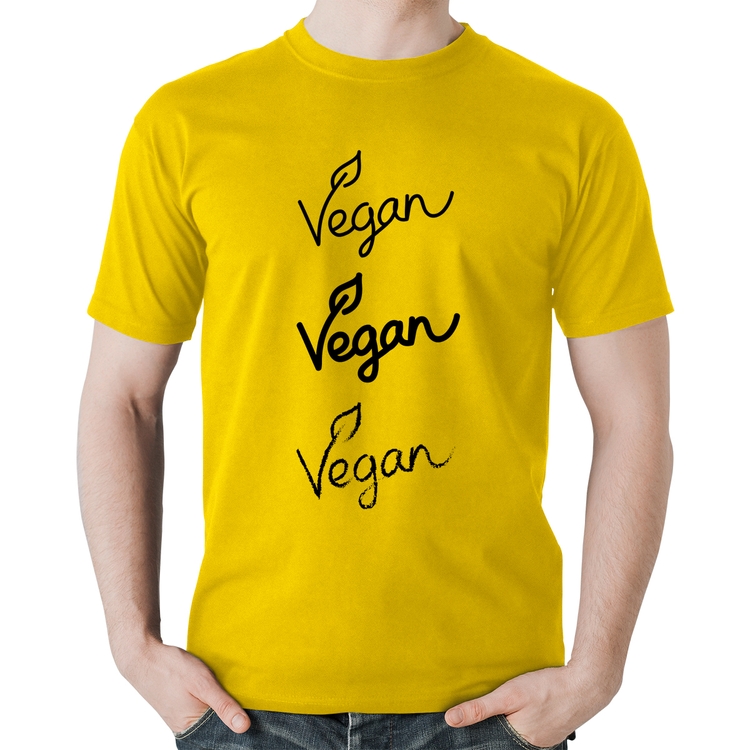 Camiseta Algodão Vegan - Amarela