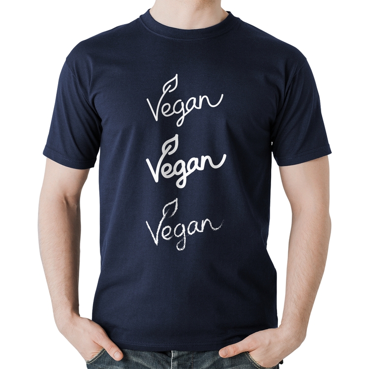 Camiseta Algodão Vegan - Marinho
