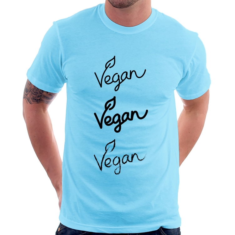 Camiseta Vegan - Azul Bebê