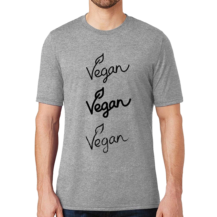 Camiseta Vegan - Cinza