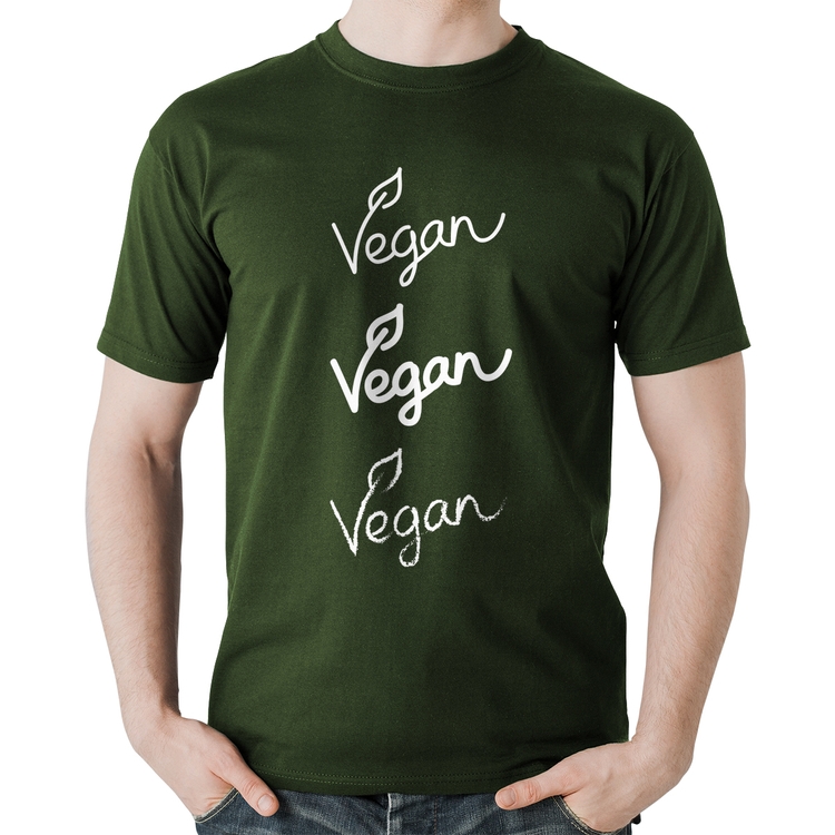 Camiseta Algodão Vegan - Musgo