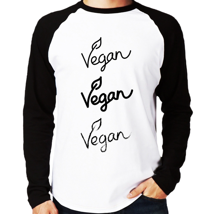 Camiseta Raglan Vegan Manga Longa