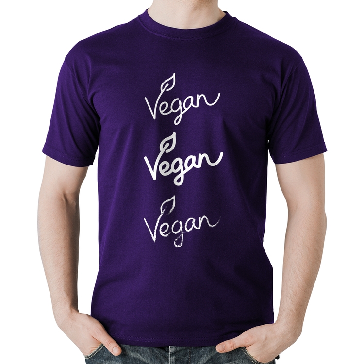 Camiseta Algodão Vegan - Roxa