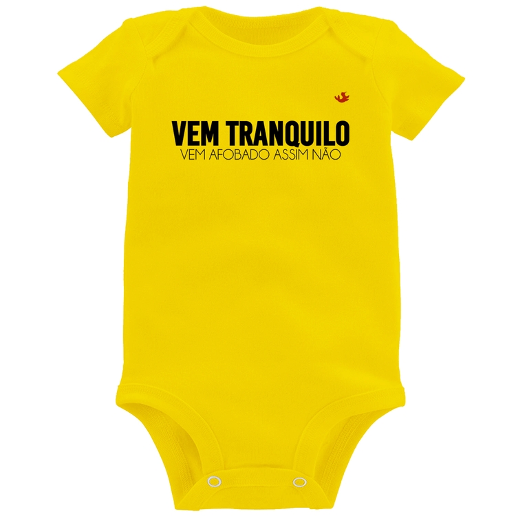 Body Bebê Vem tranquilo - Amarelo
