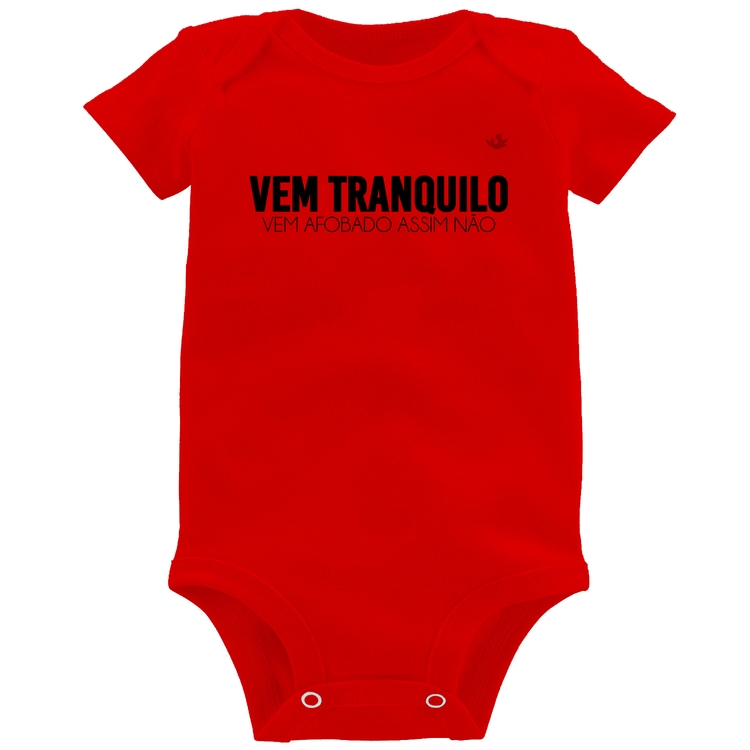 Body Bebê Vem tranquilo - Vermelho