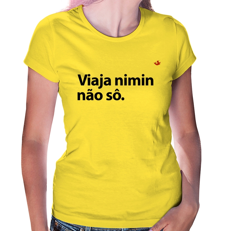 Baby Look Viaja nimin não sô - Amarela