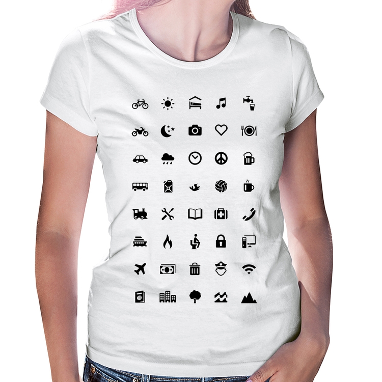 Baby Look Viajante 40 Icones Turista
