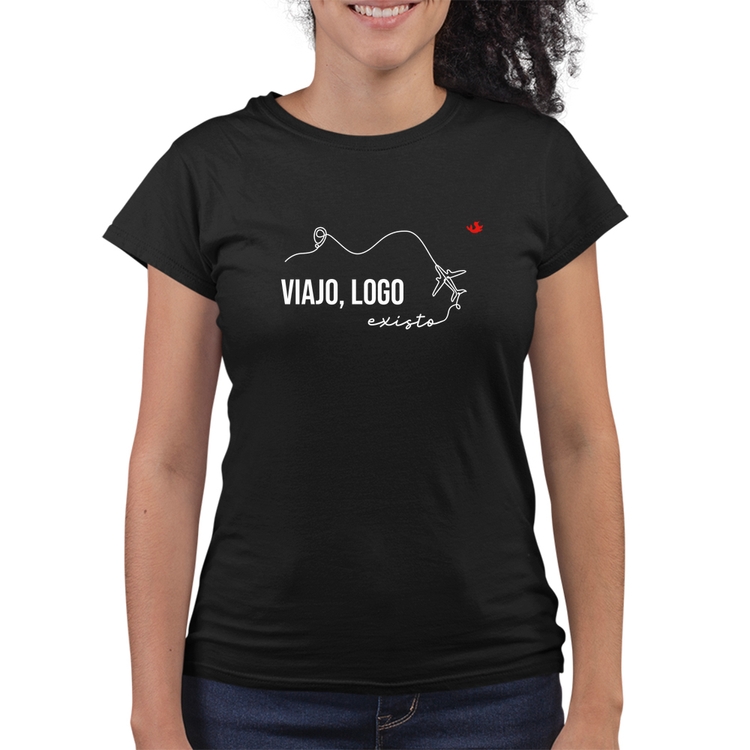 Baby Look Quality Viajo, logo existo