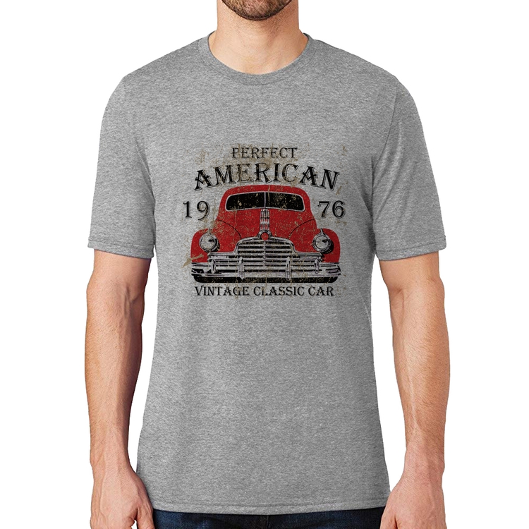 Camiseta Vintage Classic Car - Cinza