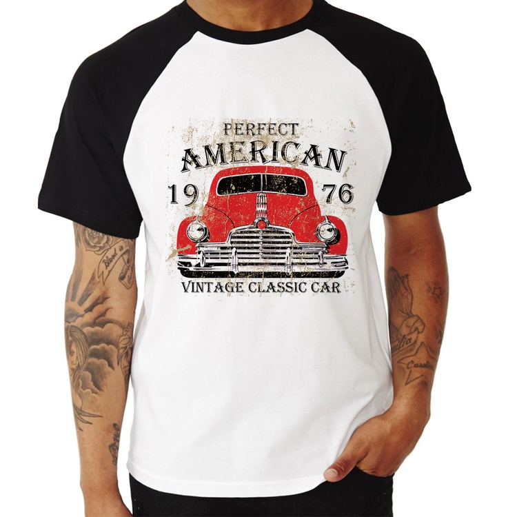 Camiseta Raglan Vintage Classic Car