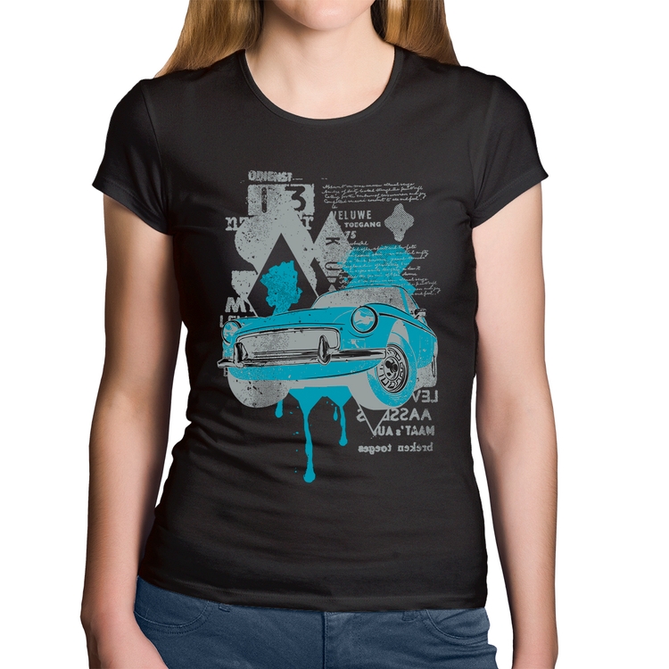 Baby Look Algodão Vintage Classic Car Painting