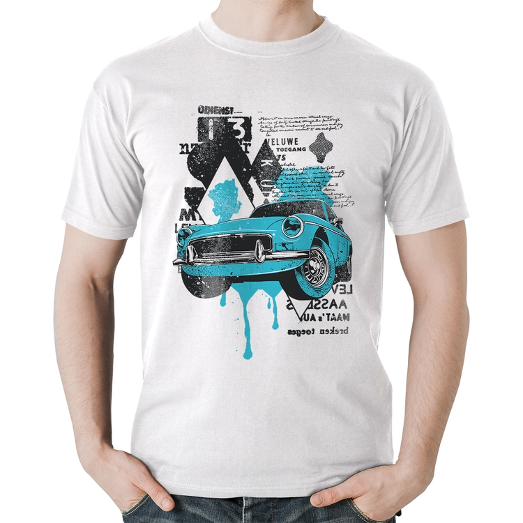 Camiseta Algodão Vintage Classic Car Painting - Branca