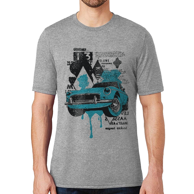 Camiseta Vintage Classic Car Painting - Cinza