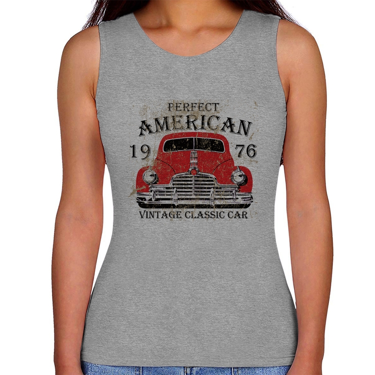 Regata Feminina Vintage Classic Car - Cinza