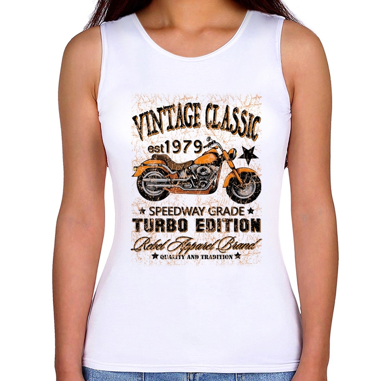 Regata Feminina Vintage Classic Moto