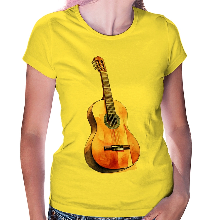 Baby Look Violão - Amarela