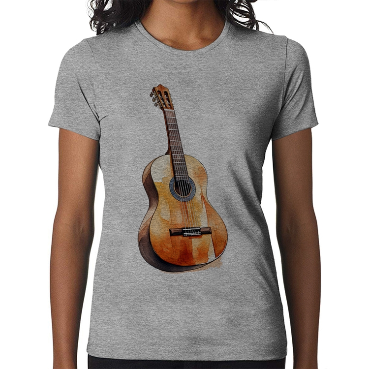 Baby Look Violão - Cinza