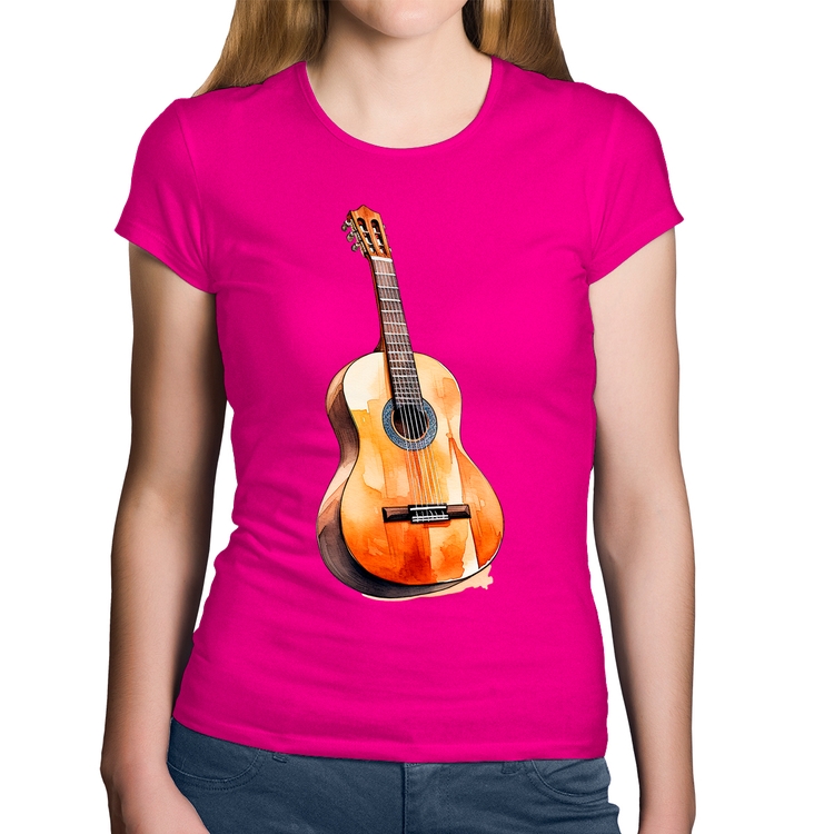 Baby Look Algodão Violão - Rosa