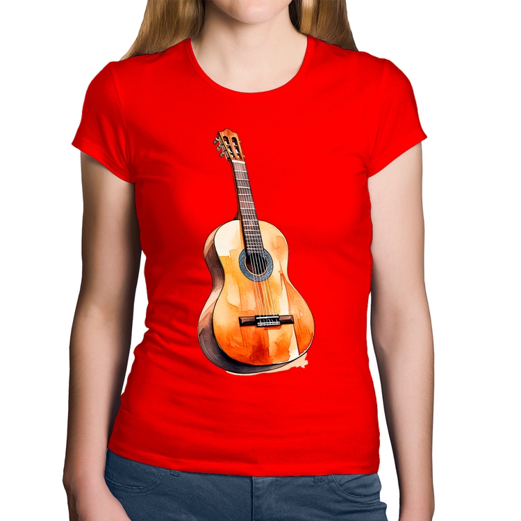 Baby Look Algodão Violão - Vermelha