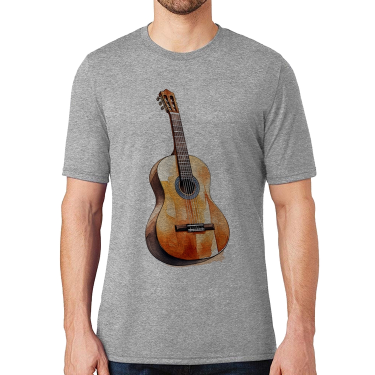 Camiseta Violão - Cinza