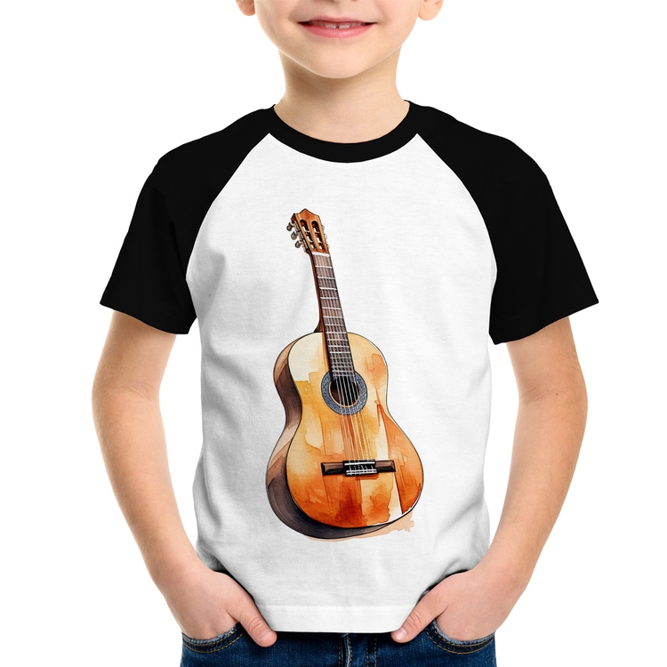 Camiseta Raglan Infantil Violão