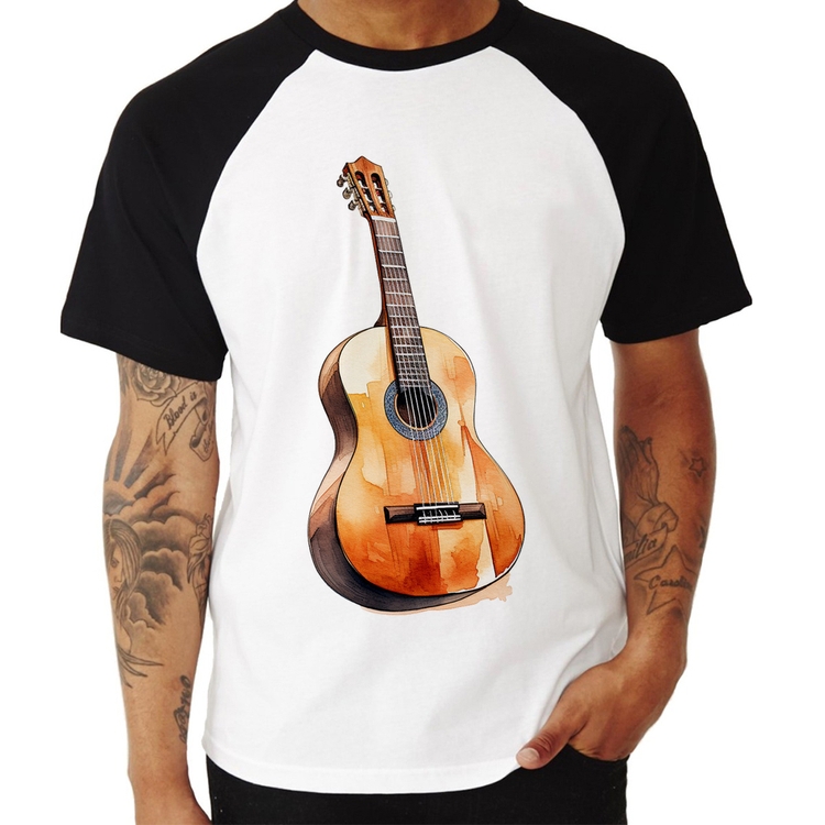 Camiseta Raglan Violão