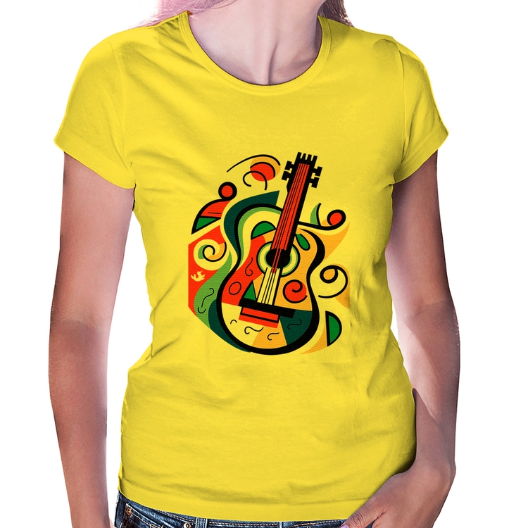 Baby Look Violão Colors - Amarela