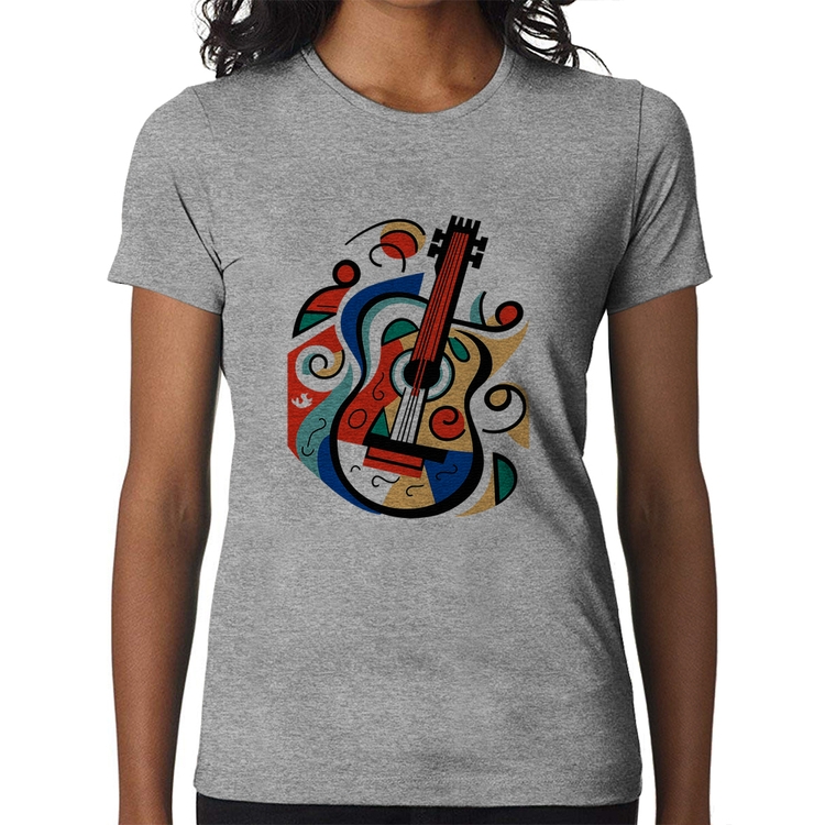 Baby Look Violão Colors - Cinza