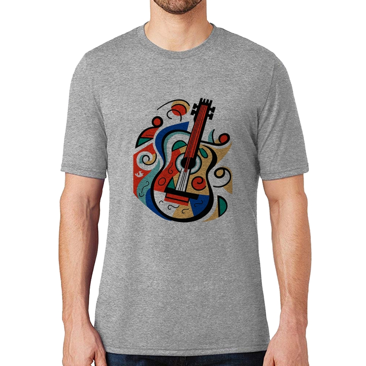 Camiseta Violão Colors - Cinza