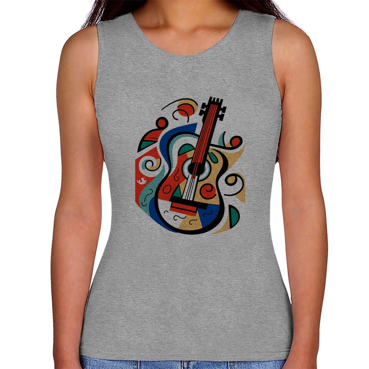 Regata Feminina Violão Colors - Cinza