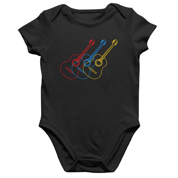 Body Bebê Algodão Violão Cores