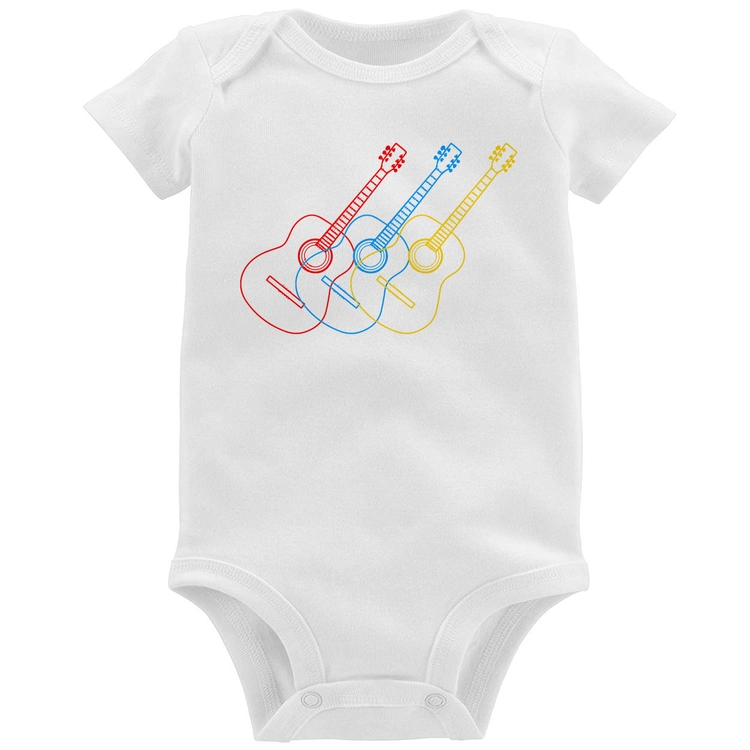 Body Bebê Violão Cores