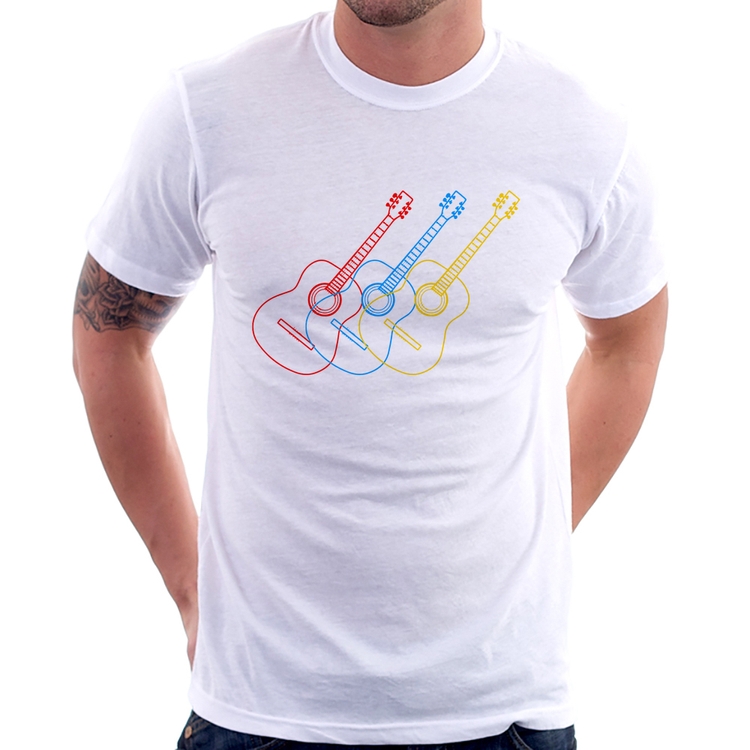 Camiseta Violão Cores