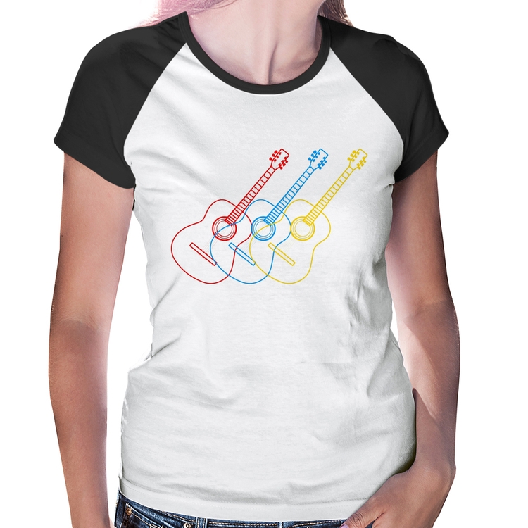 Baby Look Raglan Violão Cores