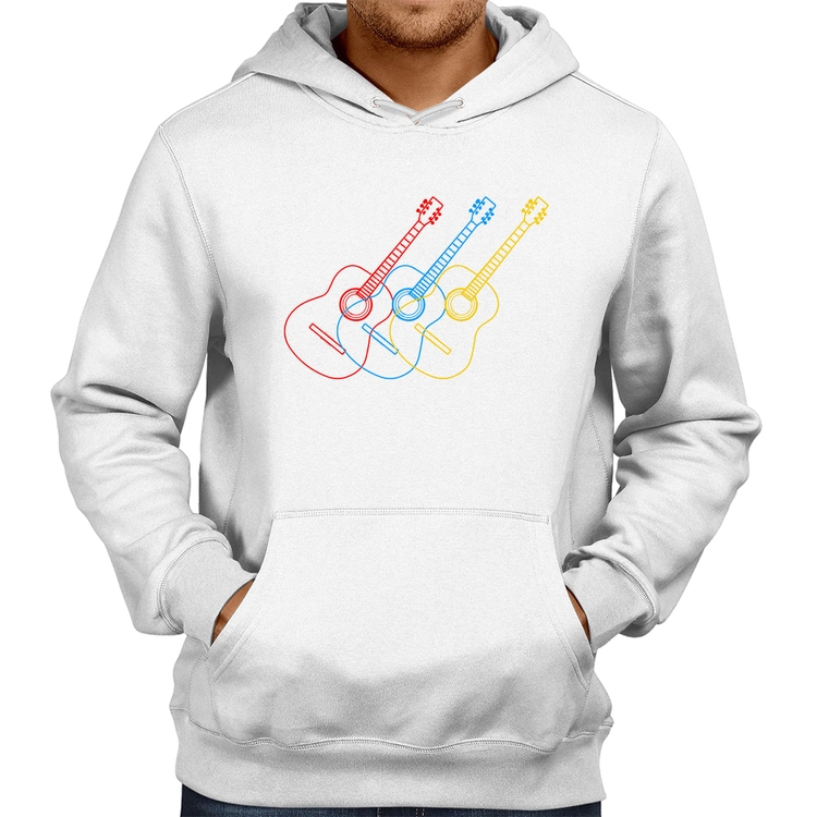 Moletom Violão Cores - Branco