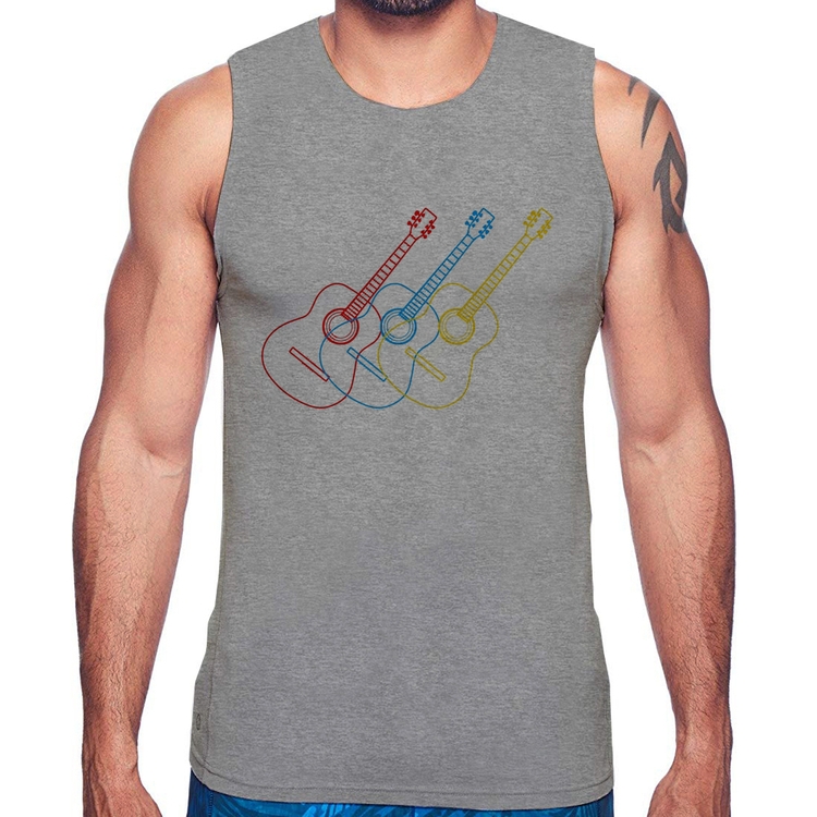 Regata Violão Cores - Cinza