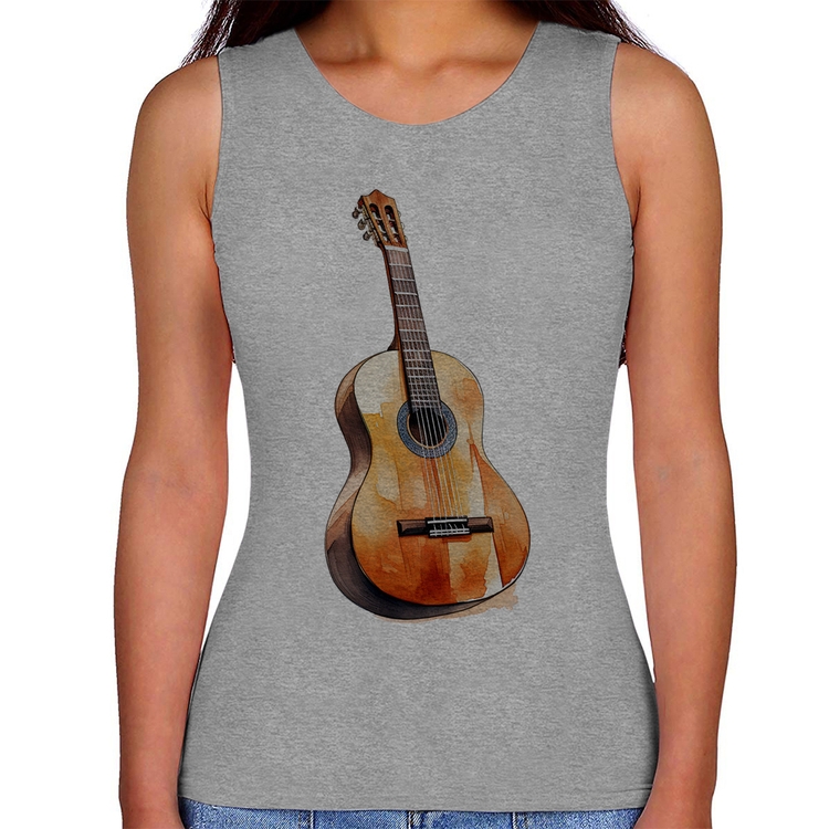 Regata Feminina Violão - Cinza