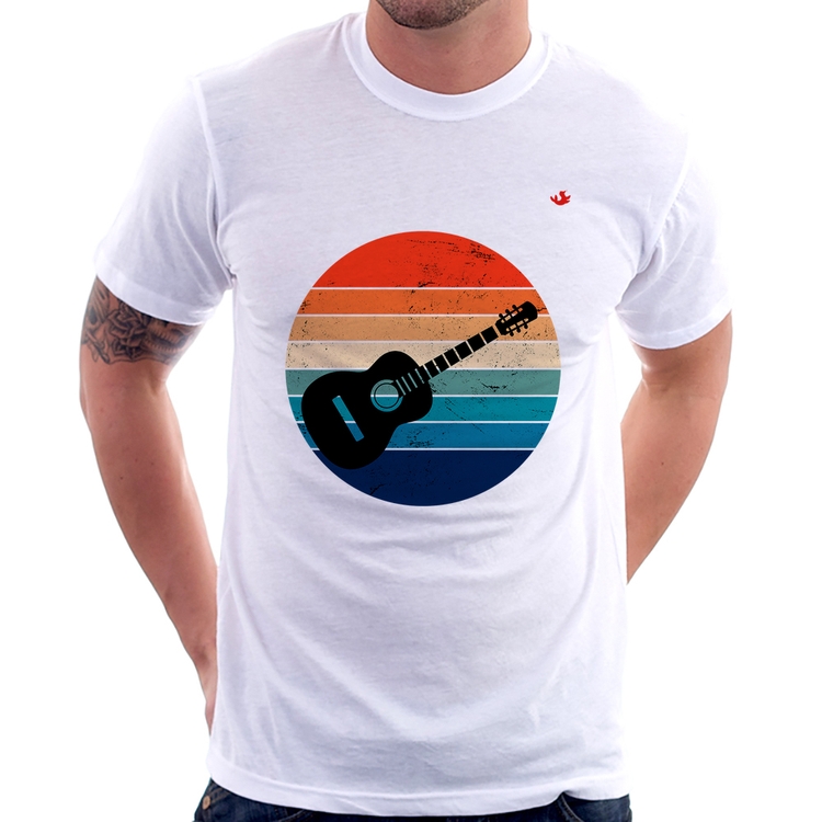 Camiseta Violão Vintage Sunset