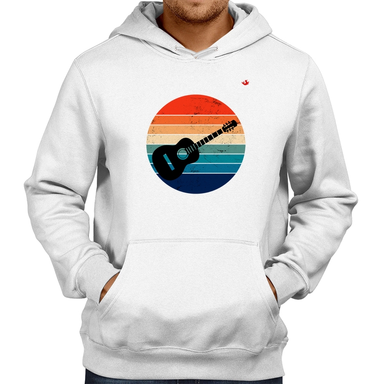 Moletom Violão Vintage Sunset - Branco