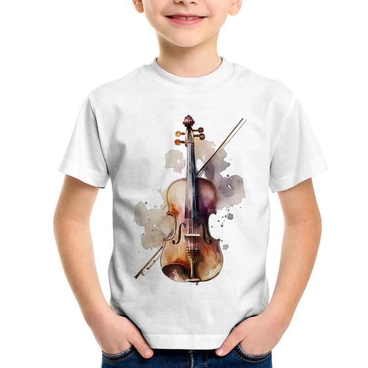 Camiseta Infantil Violino