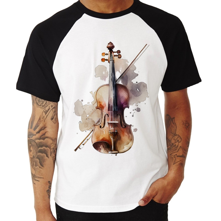 Camiseta Raglan Violino