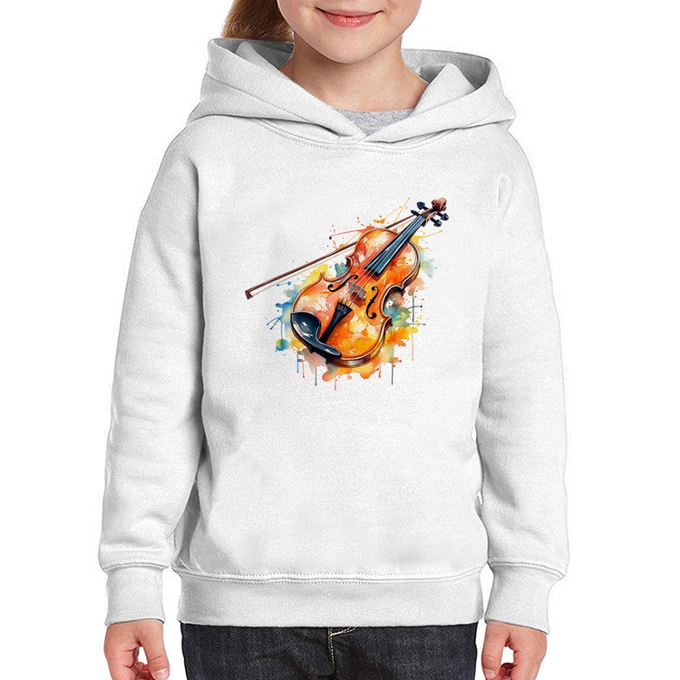 Moletom Infantil Violino Watercolor