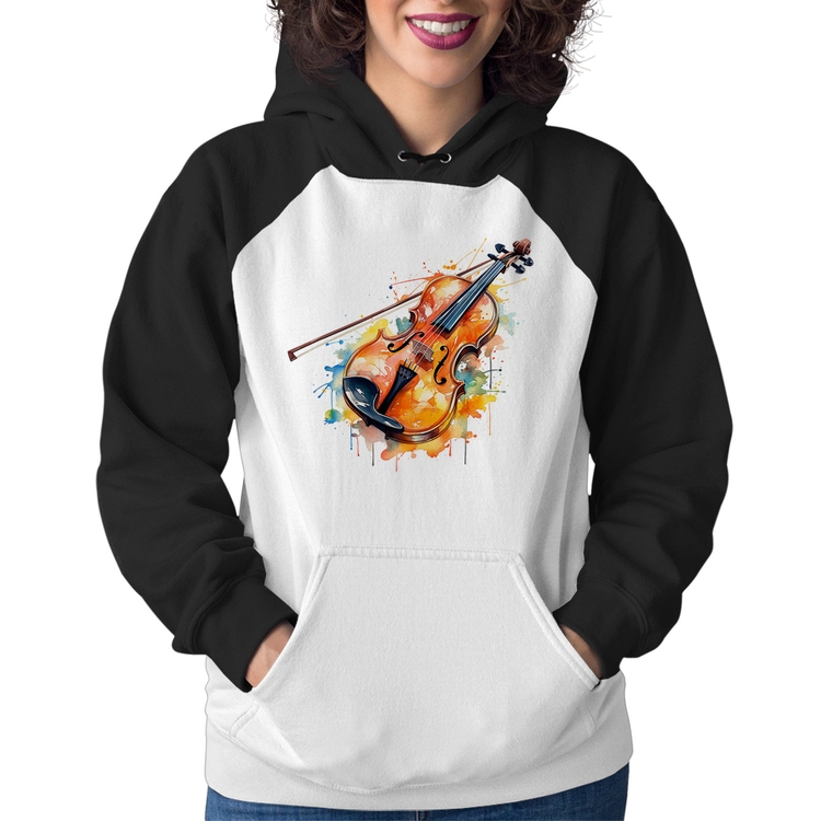 Moletom Feminino Violino Watercolor