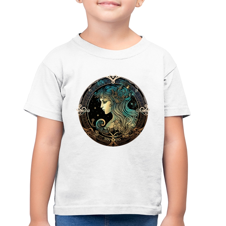 Camiseta Algodão Infantil Vírgem Sígno - Branca